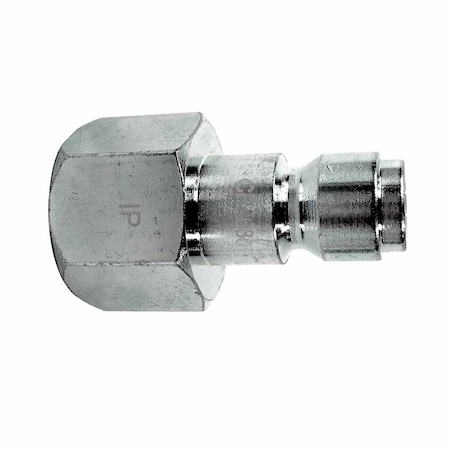 Interstate Pneumatics 3/8 Inch Automotive Steel Coupler Plug x 1/2 Inch Female NPT, PK 6 CPA680-D6